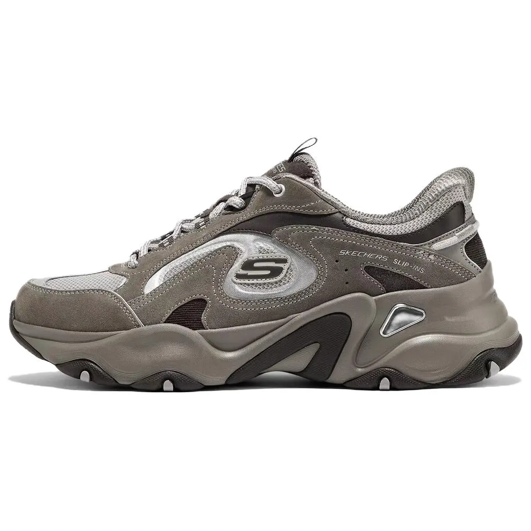 Skechers D'LITES 5.0 Low top Chunky Sneakers Men's Charcoal Gray Black