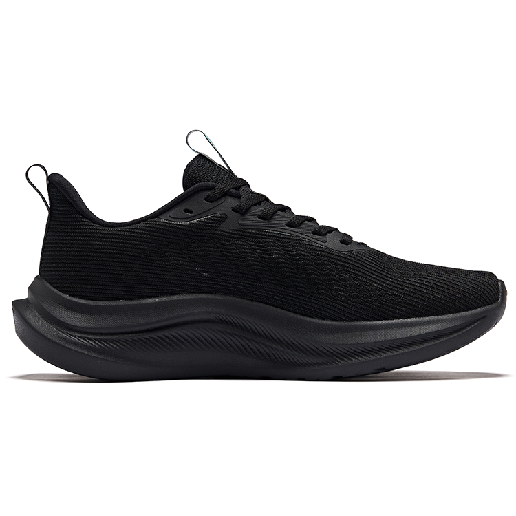 Erke Fabric Cushioning Breathable Lightweight Cushioning Breathable Lightweight Low top Running Shoes Men’s Jet Black