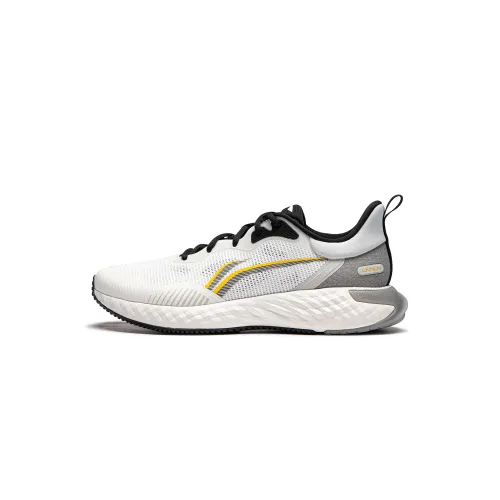 Li Ning Chasing clouds Slip Resistant Abrasion Resistant Support Low top Running Shoes Men's White Gray
