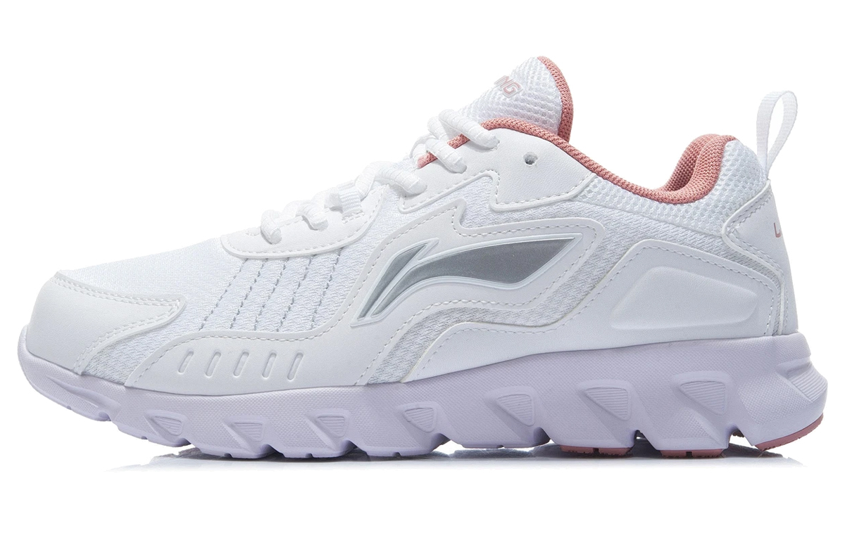 Li Ning Sports Cushioning Slip Resistant Abrasion Resistant Low top Running Shoes Women’s White