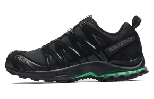 SALOMON XA PRO 3D Suede Comfortable Abrasion Resistant Low top Outdoor Shoes Unisex Black Green