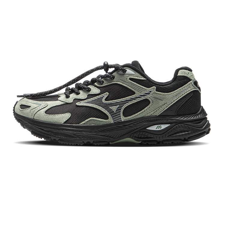 Кроссовки Mizuno Racer S 2.0 (черно-зеленые)