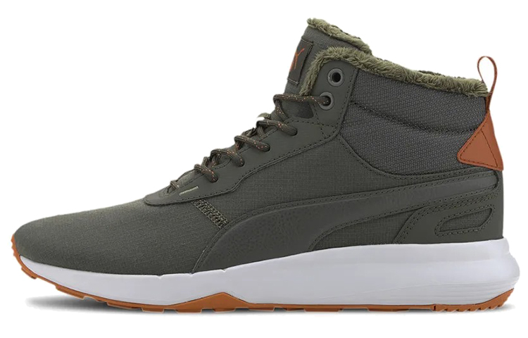 PUMA Activate Mid Cut Boots High top Running Shoes Men's Gray Brown White