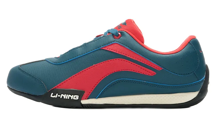 Li Ning Casual Synthetic Leather Cushioning Slip Resistant Abrasion Resistant Rebound Low top Running Shoes Men's