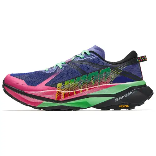Anta Slip Resistant, Abrasion Resistant, Breathable Low top Casual Running Shoes Men's Blue Pink Green