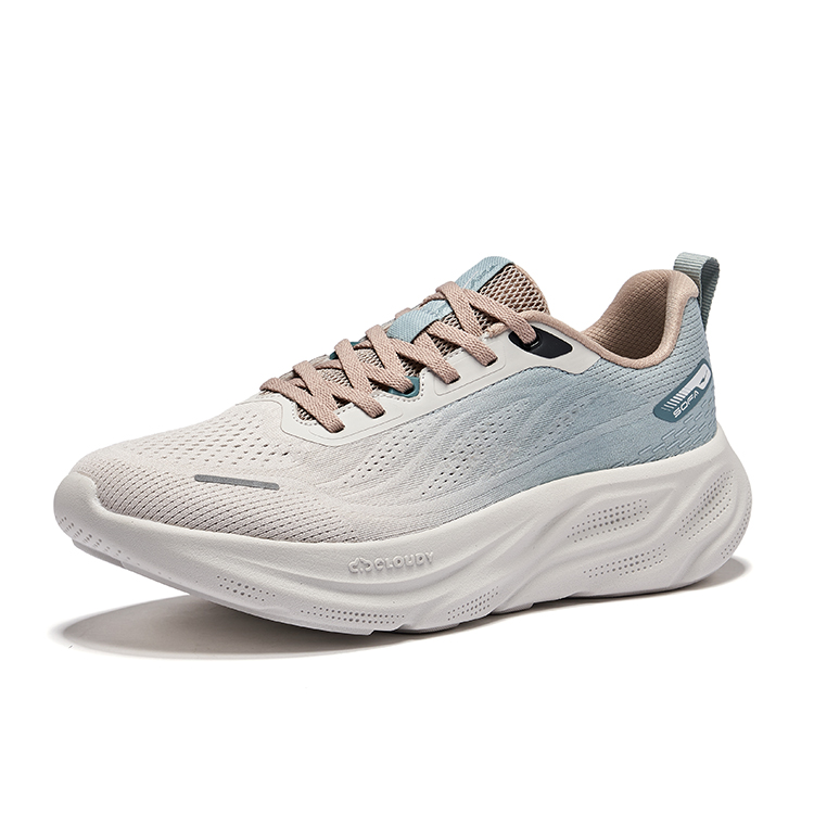 Erke Cushioning Breathable Rebound Cushioning Breathable Rebound Low top Casual Running Shoes Men’s Gray Blue