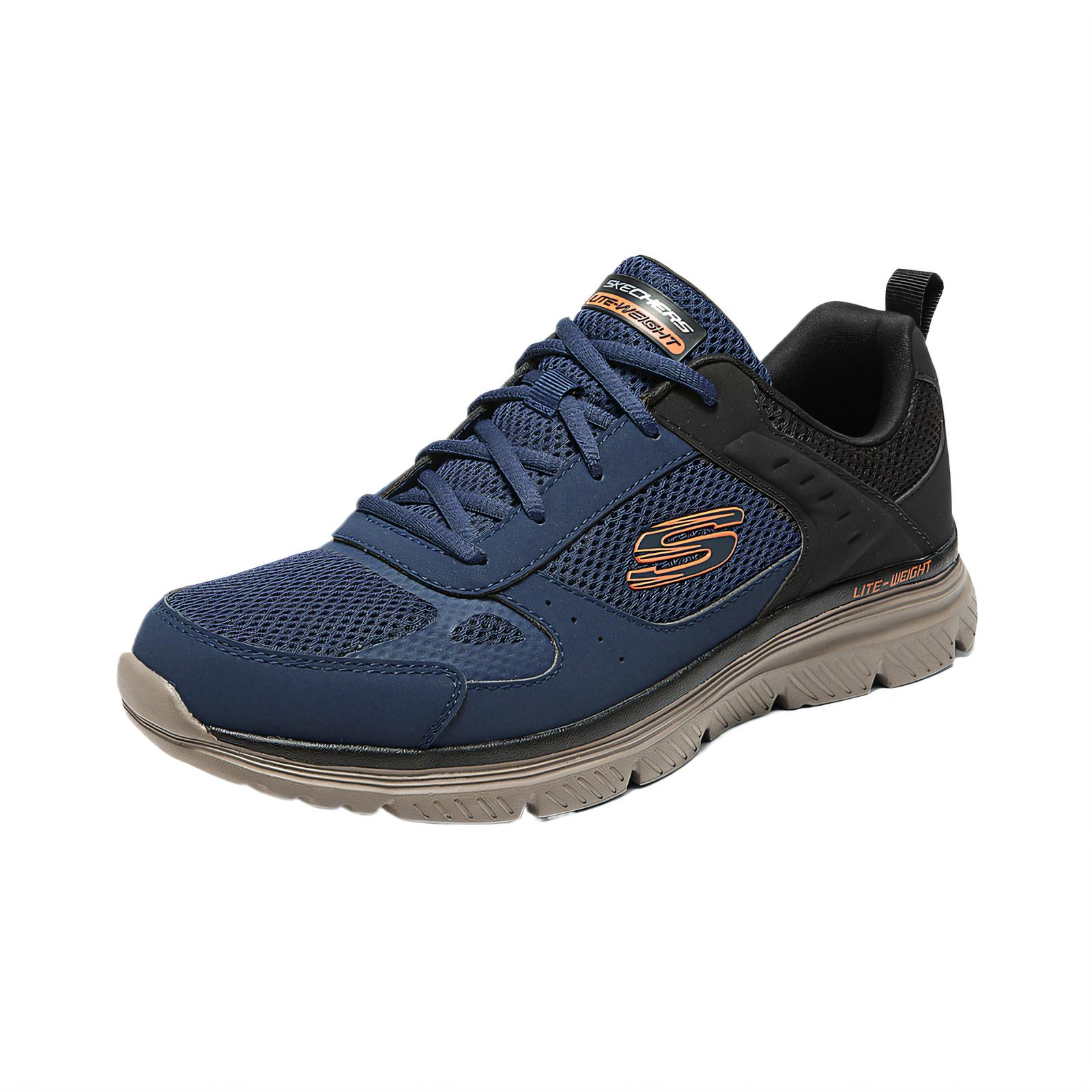 Skechers SPORT MENS Abrasion Resistant Low top Outdoor Shoes Men’s Blue Orange
