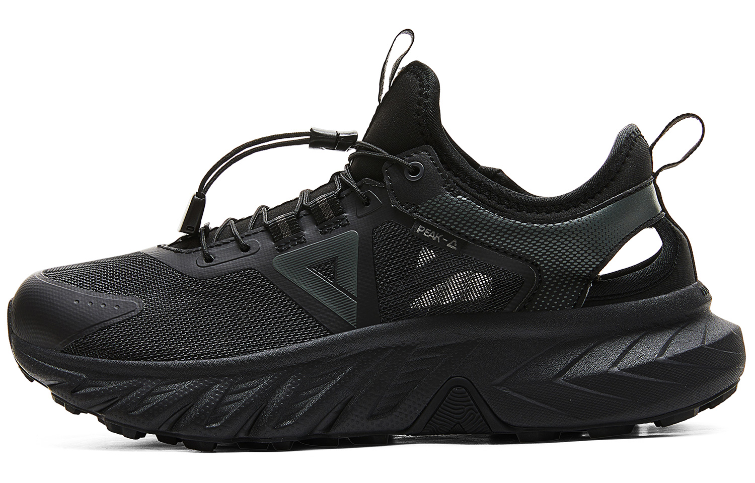 PEAK Cushioning Rebound Abrasion Resistant Breathable Slip Resistant Low top Running Shoes Women’s Black Magnet Gray