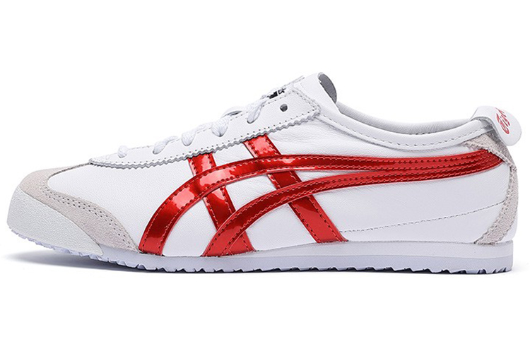 Onitsuka Tiger MEXICO 66 Abrasion Resistant Abrasion Resistant Low top Running Shoes Unisex White Red Blue