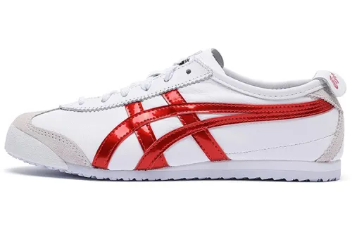 Onitsuka Tiger MEXICO 66 Abrasion Resistant Abrasion Resistant Low top Running Shoes Unisex White Red Blue