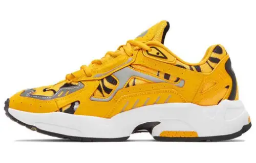 FILA Lace Up Abrasion Resistant Breathable Abrasion Resistant Breathable Low top Running Shoes Men's Yellow
