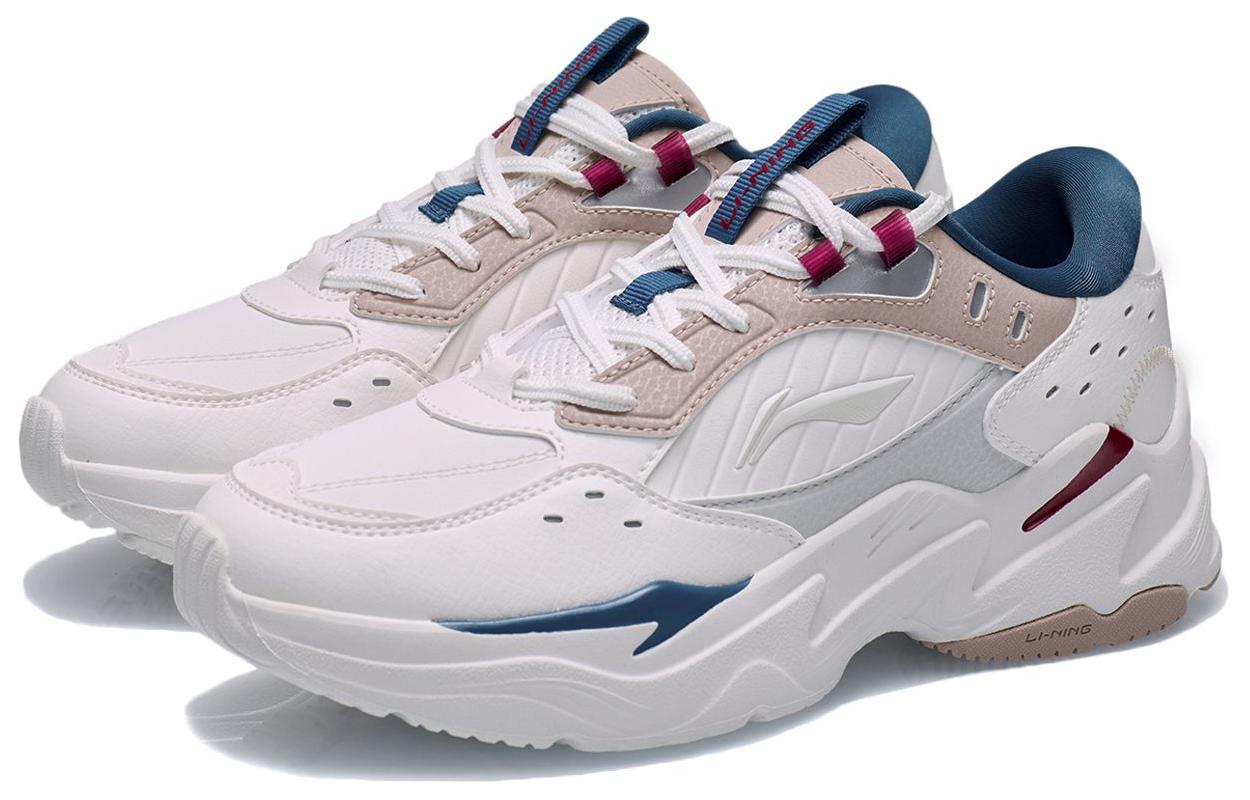 Li Ning Cushioning Slip Resistant Rebound Low top Running Shoes Women’s Tea Orange Pink