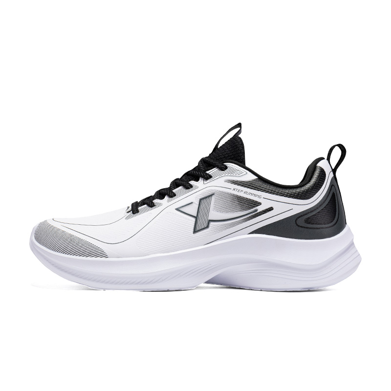 XTEP Cushioning, Wear Resistant Low top Casual Running Shoes Men’s New White Black