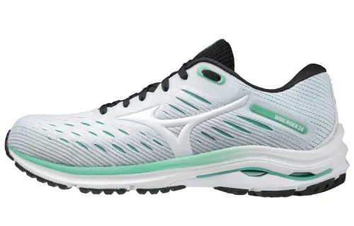 Mizuno Wave Rider 24 Low top Running Shoes Women's Gray Green