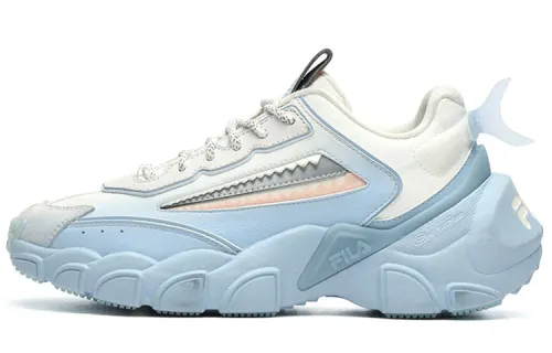 FILA Synthetic Leather Low top Chunky Sneakers Women's Blue White