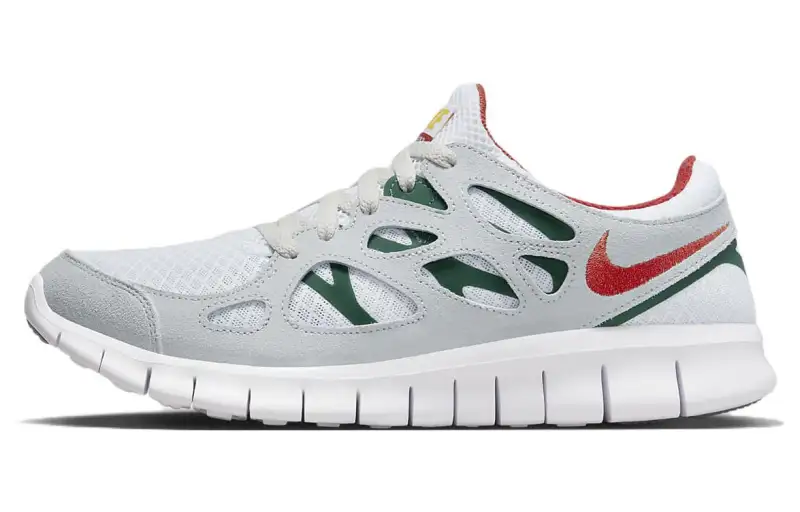 Nike Free Run 2 Grey Cinnabar Gorge Green