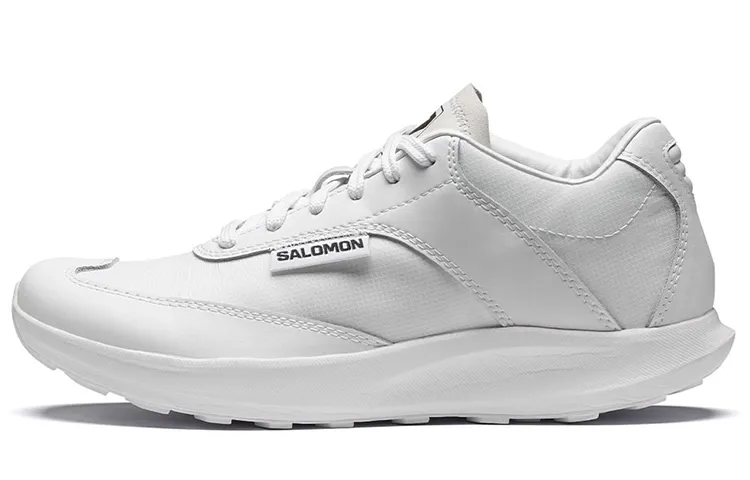 SALOMON x Comme Des GarÇons SR90 Textile, Leather Abrasion Resistant Low top Outdoor Shoes Unisex White