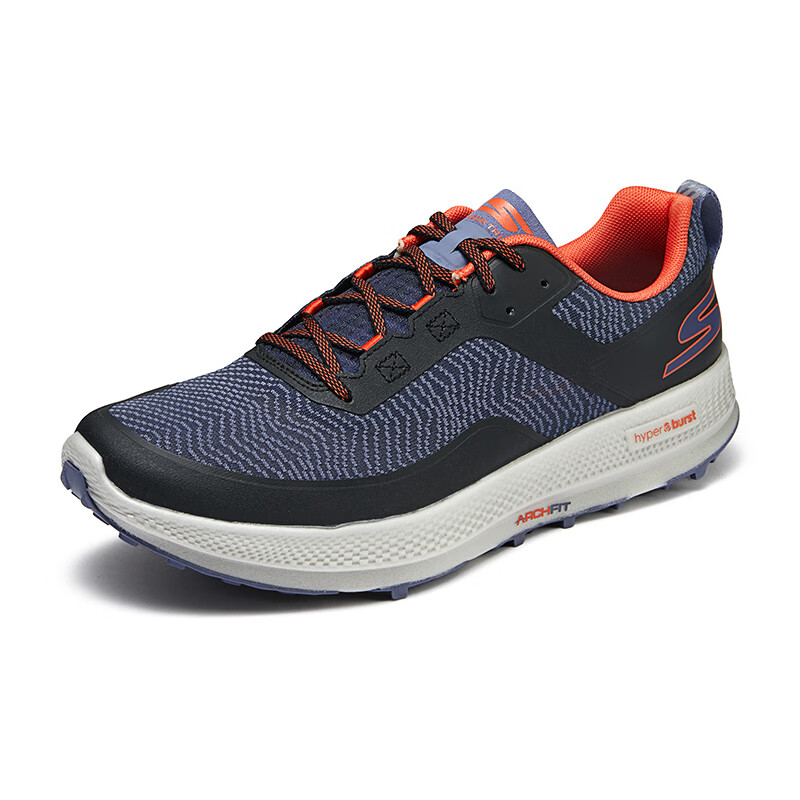Skechers Comfortable Cushioning, Wear Resistant Low top Running Shoes Men’s Black Orange