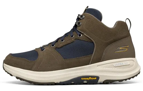 Skechers Go Walk Outdoor Casual Mesh Cushioning Abrasion Resistant Mid top Running Shoes Men's Brown
