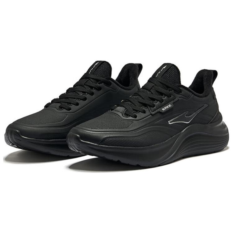 Erke Mingyu 2 Comfortable Fleece Lined Abrasion Resistant Thermal Low top Running Shoes Men’s Jet Black