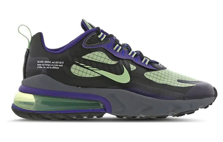 Мужские кроссовки Nike Air Max 270 Future Swoosh (черно-фиолетово-зеленые) — фото 2