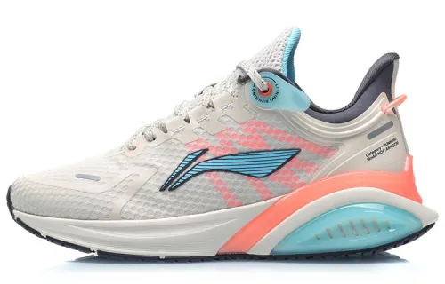 Li Ning Cushioning Slip Resistant Lightweight Low top Running Shoes Women's White