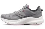 Saucony Tempus Cushioned Anti Slip And Wear Resistant Lightweight Low Top Casual Running Shoes Women's Gray Pink