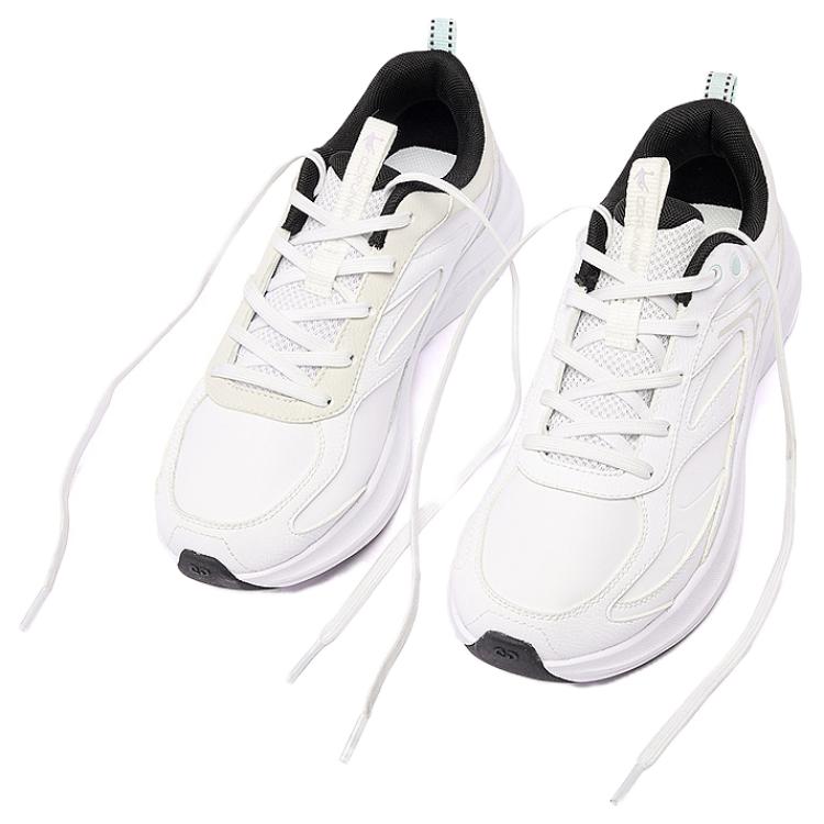 QIAODAN Slip Resistant Abrasion Resistant Low top Casual Running Shoes Women’s White Purple