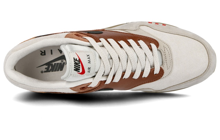 Мужские кроссовки Nike Air Max 1 (бело-коричневый) — Белыйкоричневый — фото 5