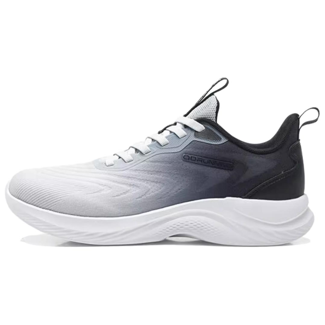 QIAODAN Slip Resistant Abrasion Resistant Low top Casual Running Shoes Men’s Gray Black