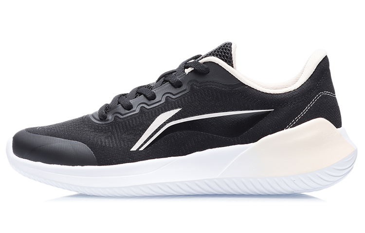Li Ning Breathable And Wear resistant Low top Running Shoes Women’s Black White