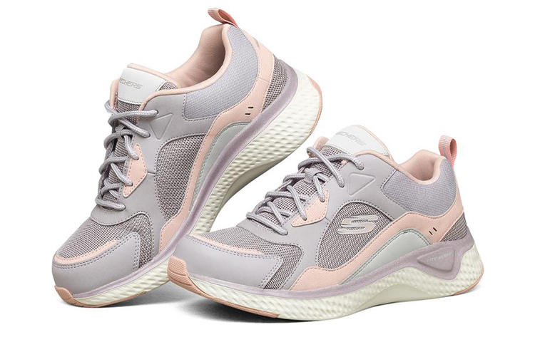 Skechers Solar Fuse Comfortable Synthetic Leather, Textile Low top Casual Running Shoes Women’s Lavender