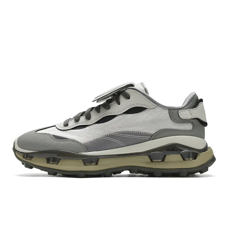 FILA KM2 Breathable Low top Running Shoes Men's Silver Green