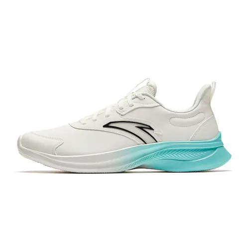 Anta Hydrogen Run Slip Resistant Abrasion Resistant Low top Running Shoes Men's White Blue