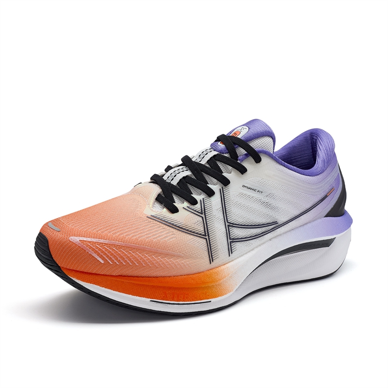 XTEP Comfortable Non slip Lightweight Low top Running Shoes Men’s Orange White Purple
