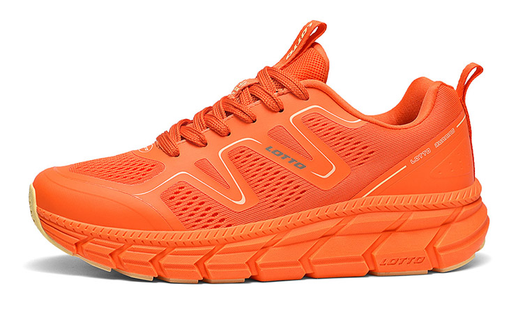 LOTTO Fabric Slip Resistant Low top Marathon Running Shoes Men’s Neon Orange/Neon Yellow