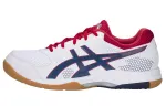 Asics Gel Rocket 8 Abrasion Resistant Low top Running Shoes Men's White Red