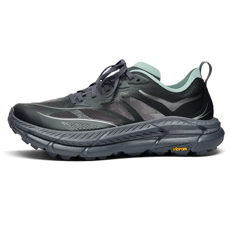 HOKA ONE ONE Mafate Speed 4 Nylon Casual Running Shoes Unisex Black Gray