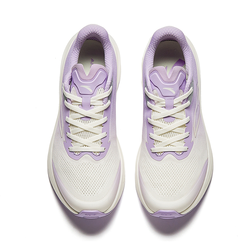 Anta Road Run Mesh Cushioning Abrasion Resistant Rebound Low top Running Shoes Women’s Purple White