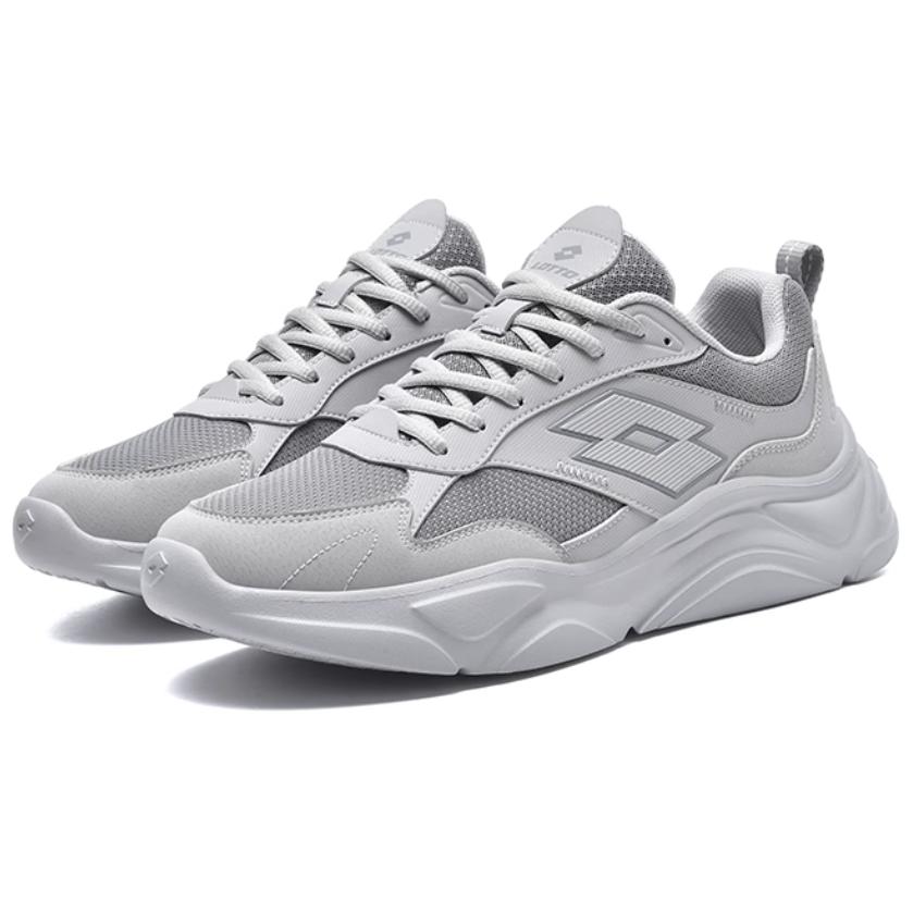 LOTTO Slip Resistant Abrasion Resistant Slip Resistant Abrasion Resistant Low top Running Shoes Unisex Gray