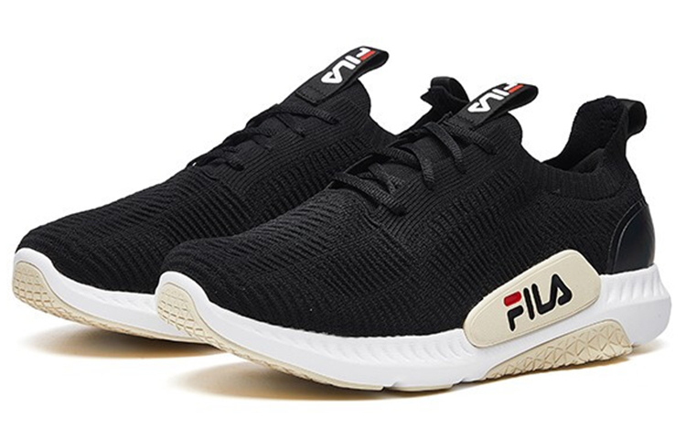 FILA FUSION Fantastic Textile, Mesh Low top Running Shoes Women’s Black White