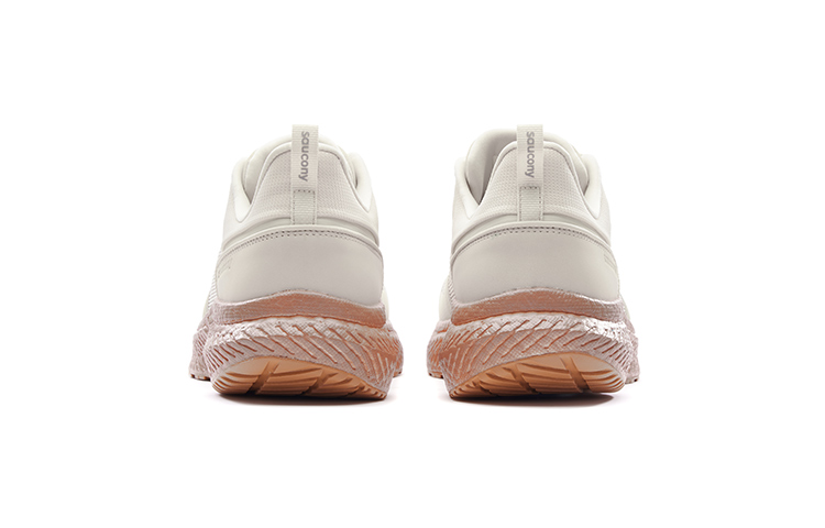 Saucony Triumph Cushioning Slip Resistant Abrasion Resistant Lightweight Low top Running Shoes Unisex White Umber