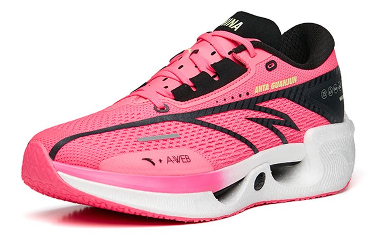 Anta Hailong, Nitrogen Technology Breathable And Lightweight Low top Running Shoes Men’s Pink Black