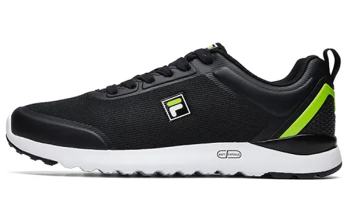 FILA Mesh, Textile Low top Athletic Shoes Men's Black