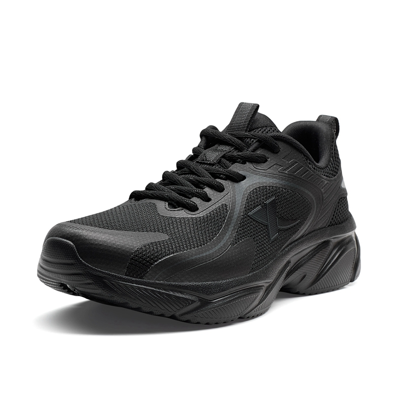 XTEP Cushioning Breathable Lightweight Low top Casual City Commuting Running Shoes Men’s Black