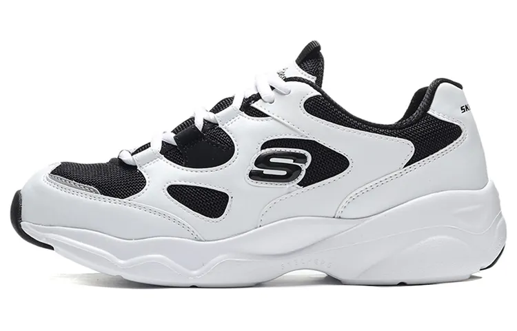 Skechers D'Lites Airy Low Top Daddy Shoes White/Black Women's