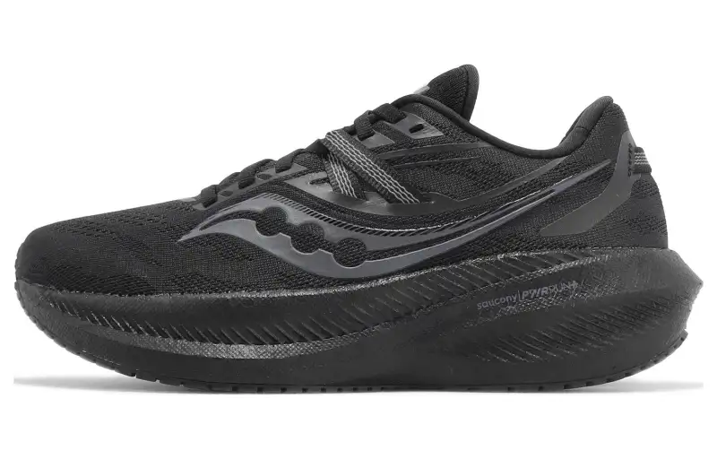 Saucony Triumph Victory 20 Abrasion Resistant Breathable Coverage Low top Running Shoes Women's Black