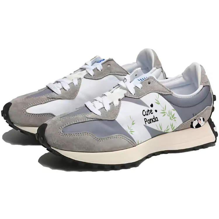 New Balance NB 327 Slip Resistant, Abrasion Resistant, Breathable Low top Running Shoes Unisex Gray White