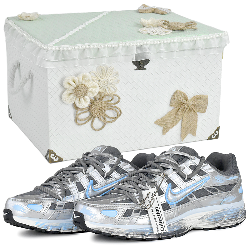 Nike P 6000 Abrasion Resistant Low top Running Shoes Women's Silver