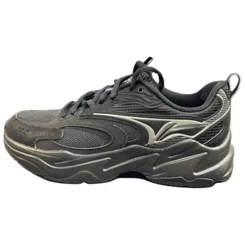Li Ning Slip Resistant Abrasion Resistant Slip Resistant Abrasion Resistant Low top Chunky Sneakers Women's Black